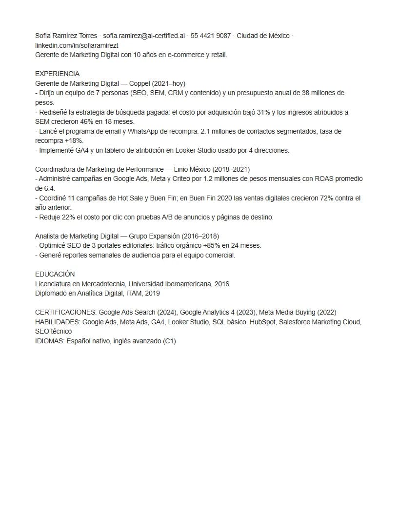 Su CV de hoy: el mismo para todas las vacantes.